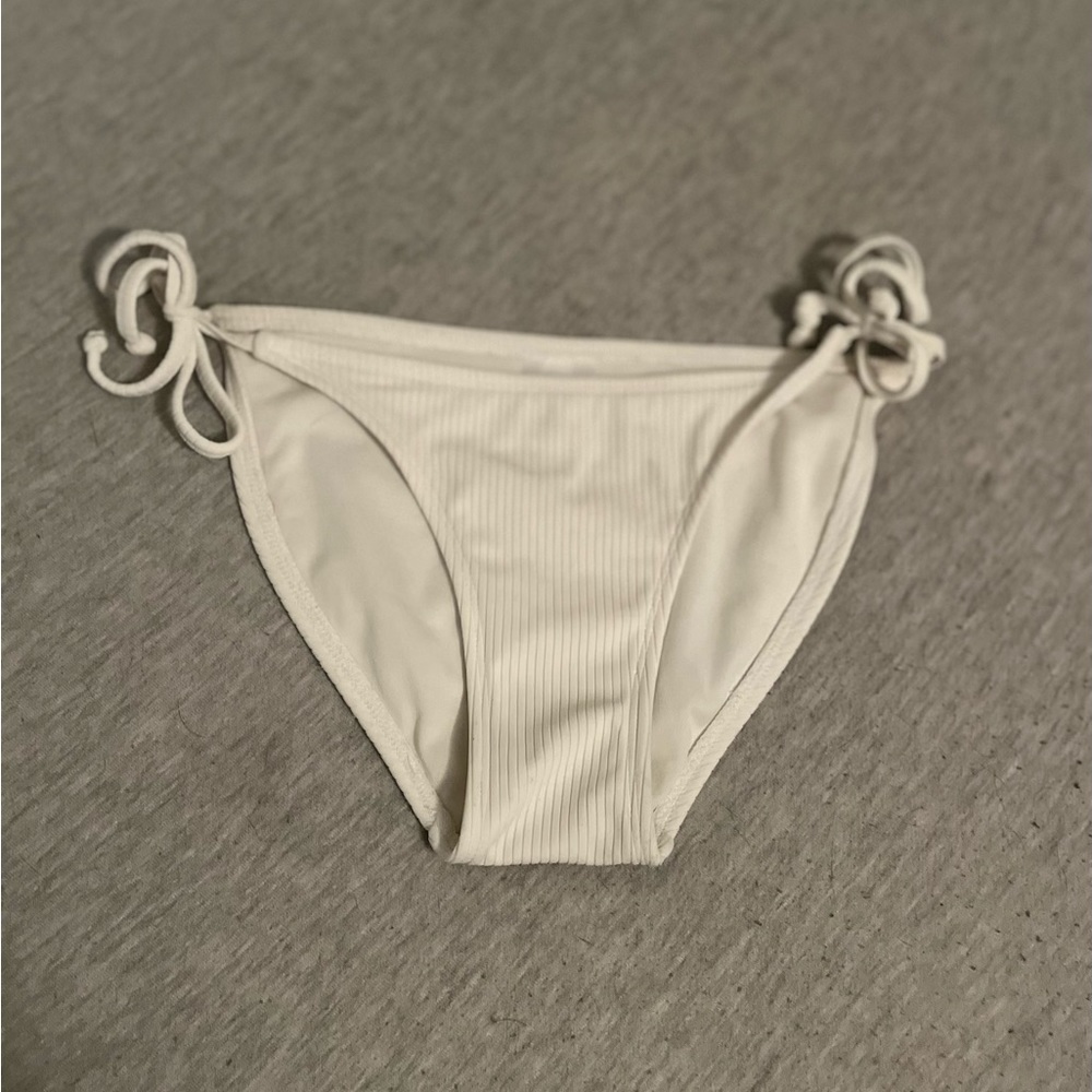 white bikini bottoms